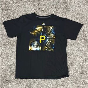 Pittsburg Pirates Star Wars Black Graphic T-Shirt